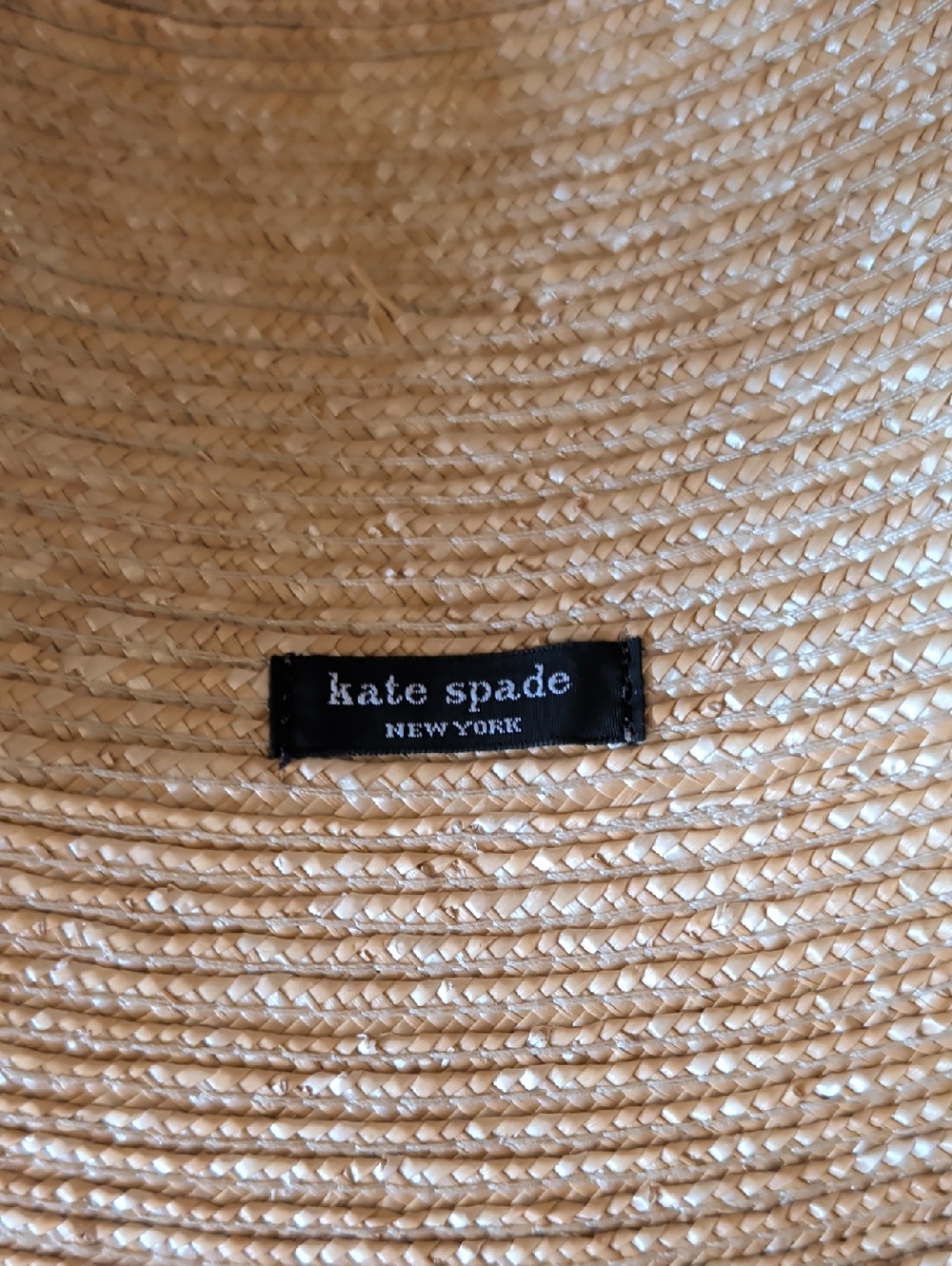 Kate Spade Sunglasses Straw Hat Bucket Summer Beach Tan Hat Black Glasses Iconic - Picture 10 of 16